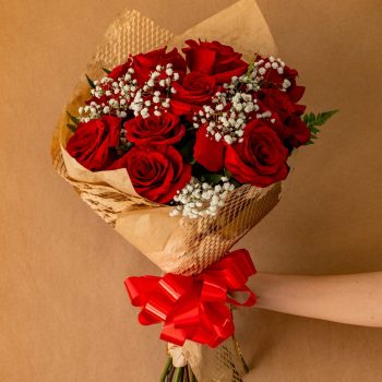 Buquê de Rosas Colombianas Importadas - 10 Rosas