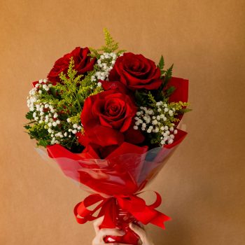 Buquê de Rosas Colombianas Importadas - 3 Rosas