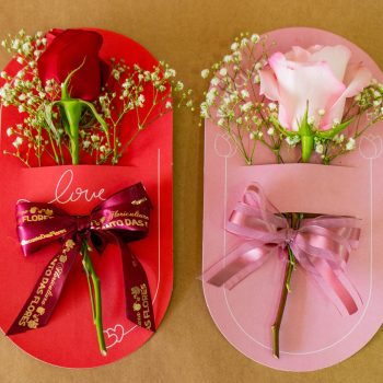 Cartão Envelope com Rosa