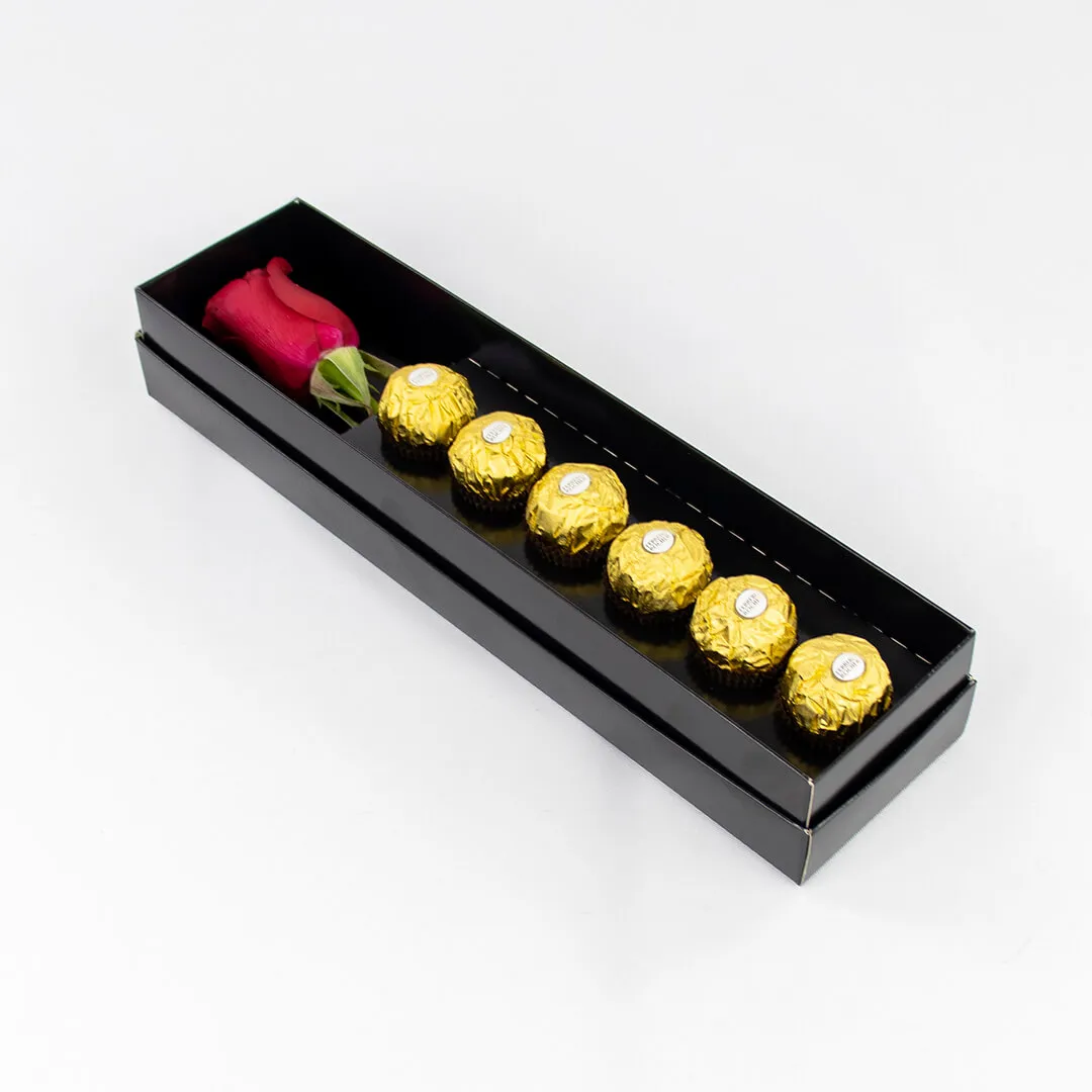 Caixa com Rosa + Ferrero Rocher - Imagem 3