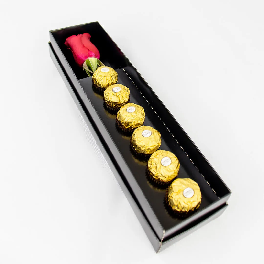 Caixa com Rosa + Ferrero Rocher - Imagem 4