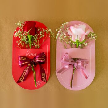 Cartão Envelope com Rosa