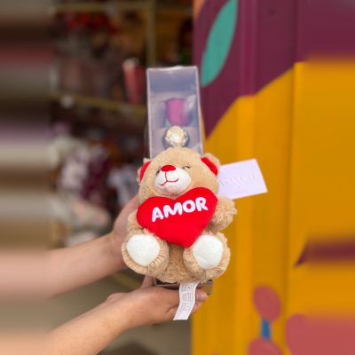 Combo Amor com Rosa, Ferrero e Pelúcia